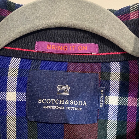 Scotch and Soda "Bring it On" Purple Button Up New - Picture 2 of 3